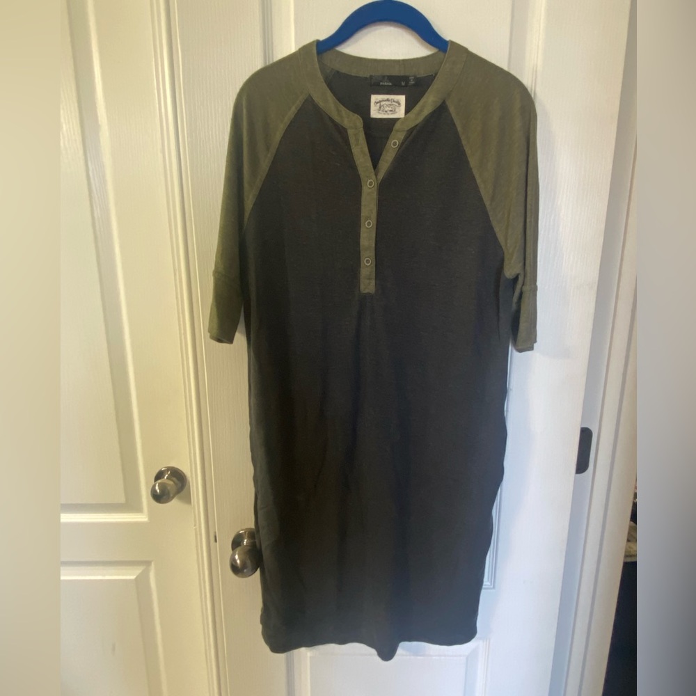 prAna Green Henley Dress